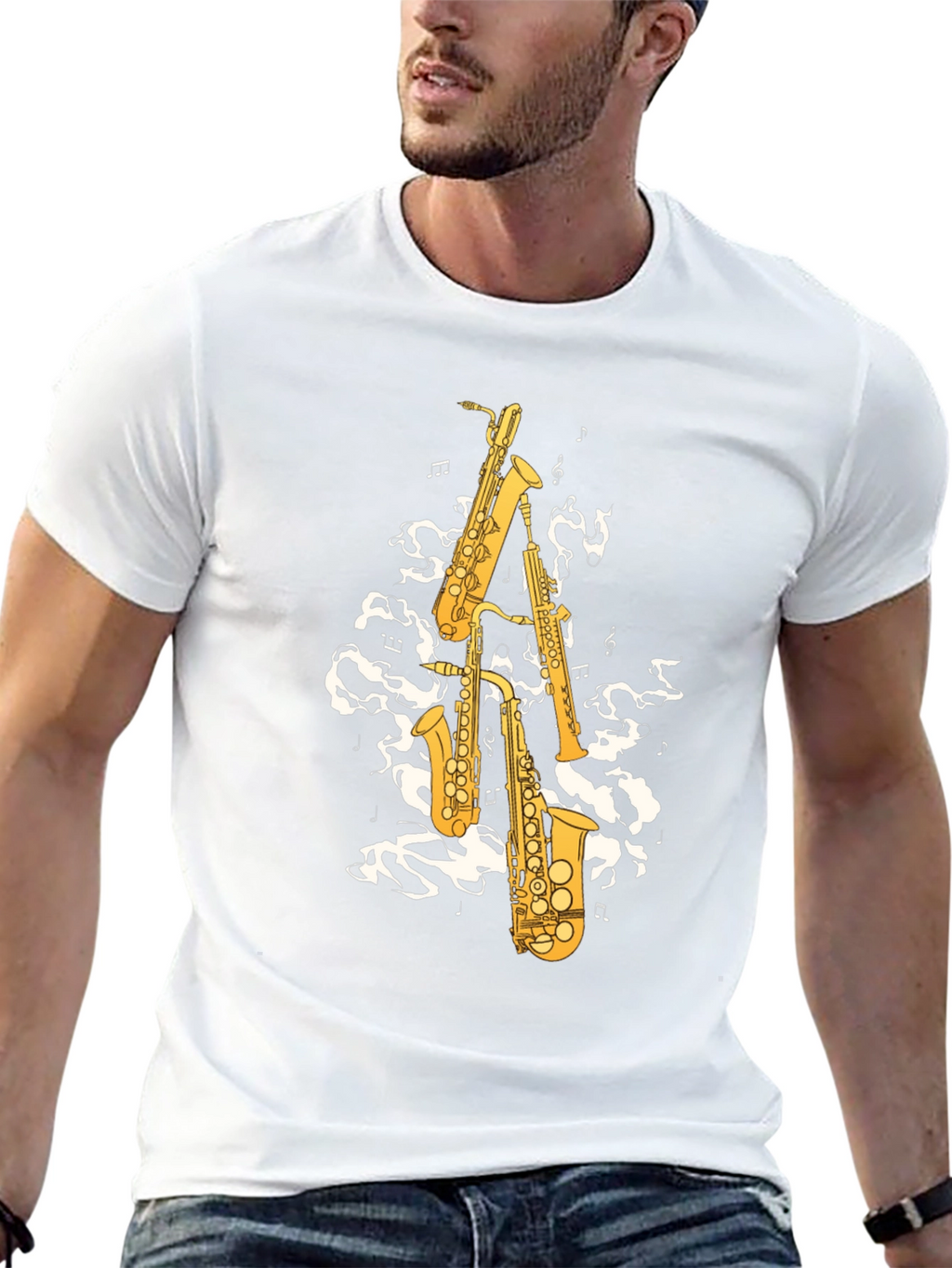 Saxophone Music Graphic T-Shirt