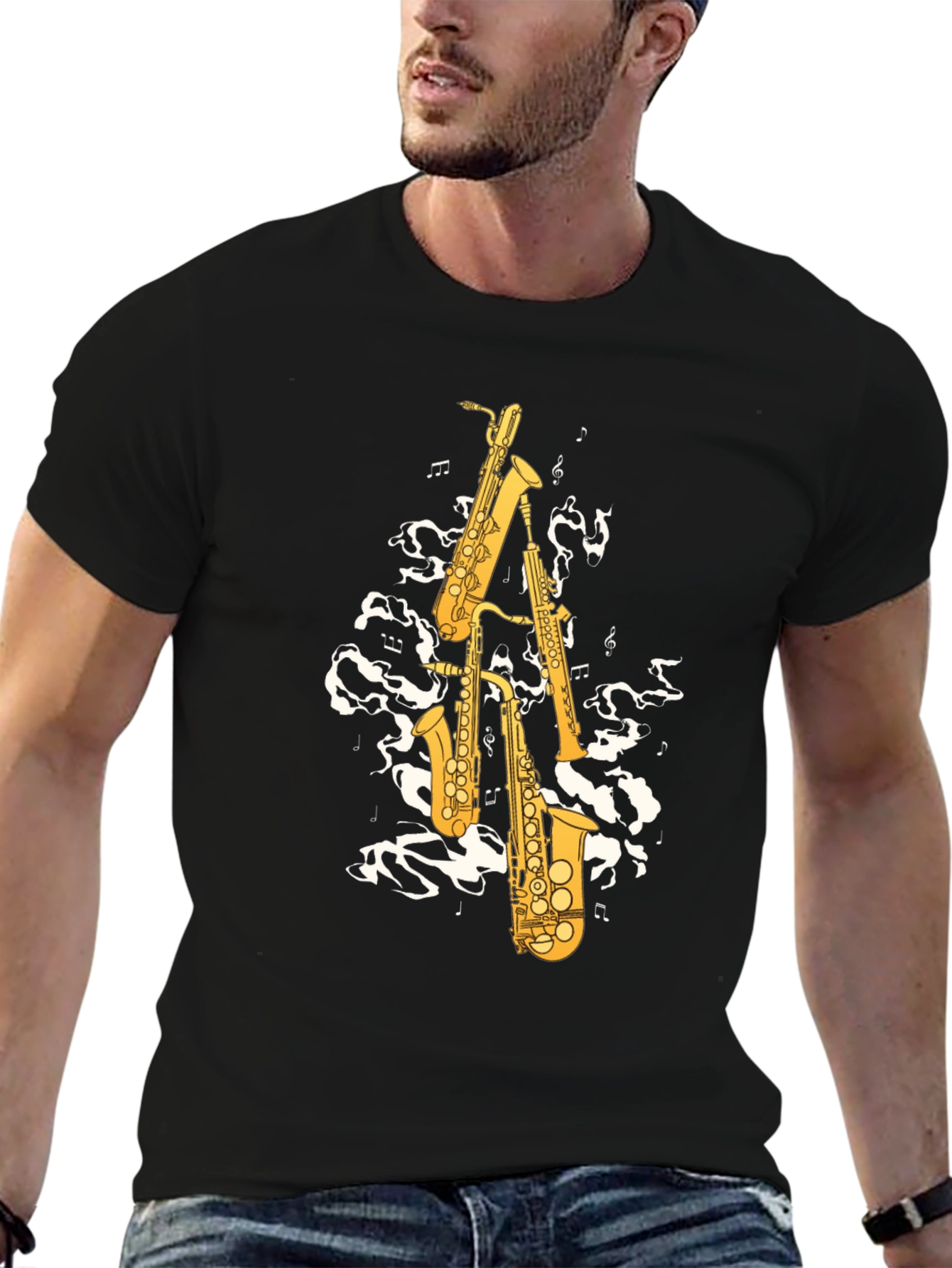 Saxophone Music Graphic T-Shirt