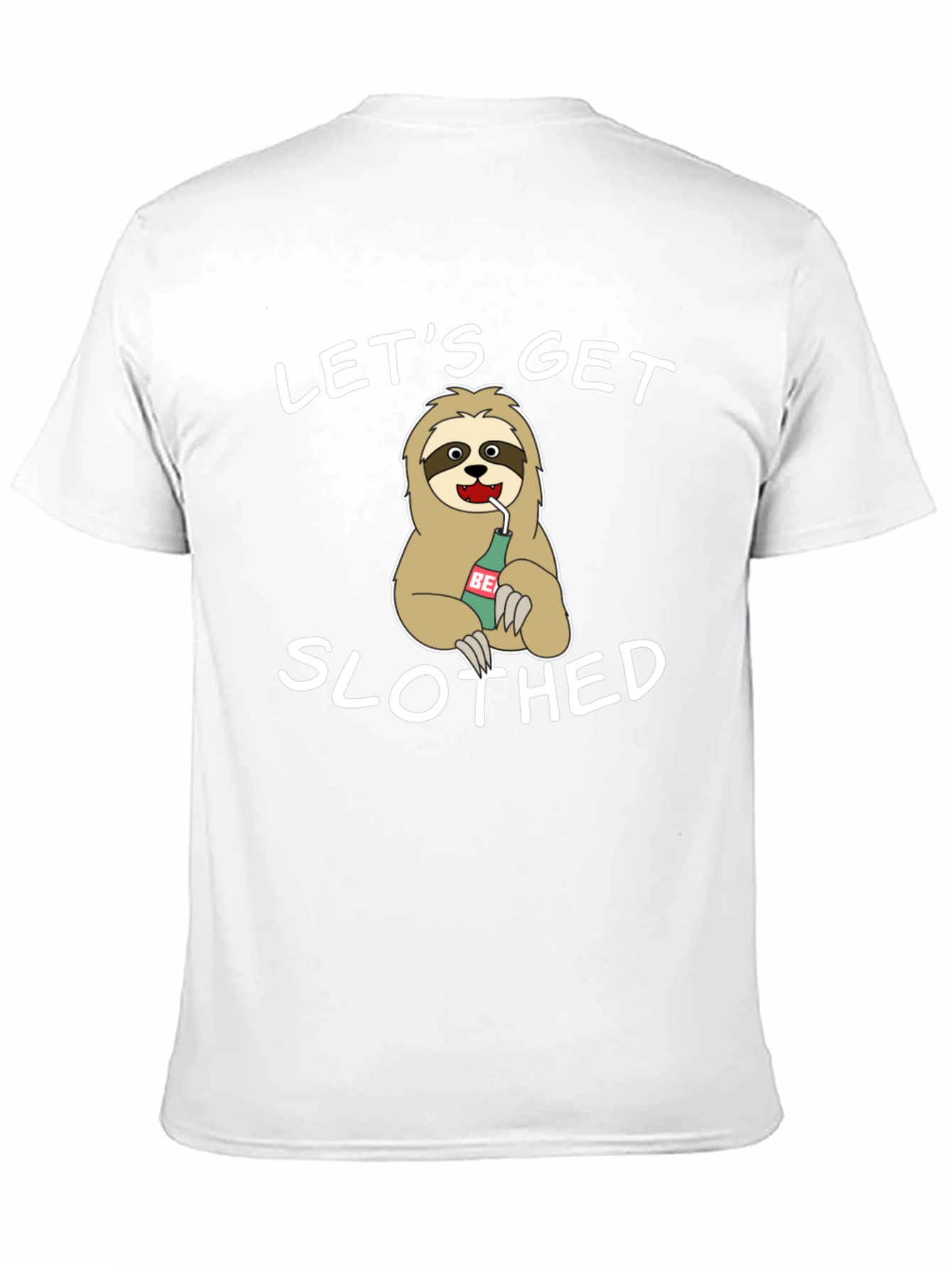 Lets Get Slothed Graphic Tee - Novelty Sloth Beer T-Shirt