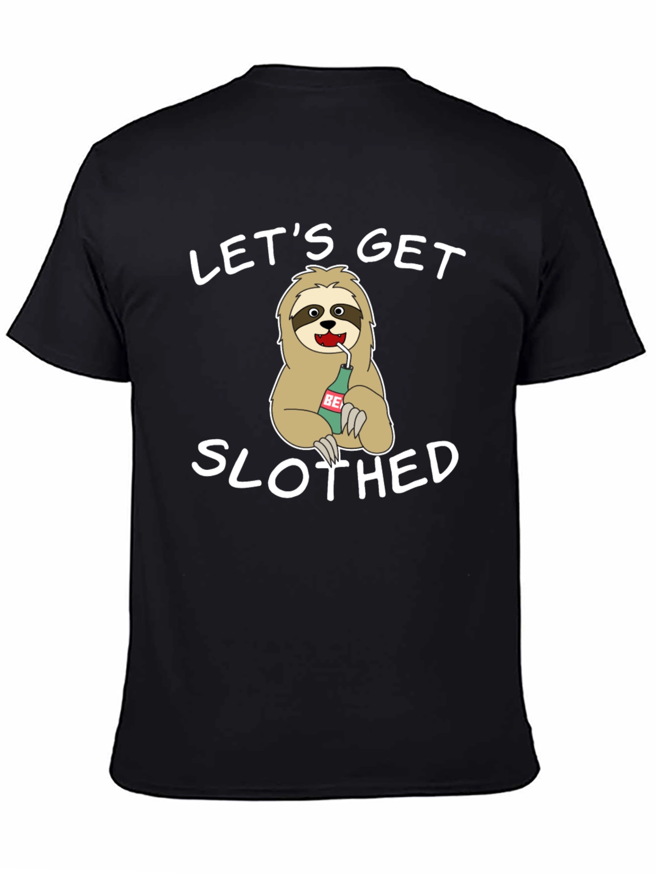 Lets Get Slothed Graphic Tee - Novelty Sloth Beer T-Shirt