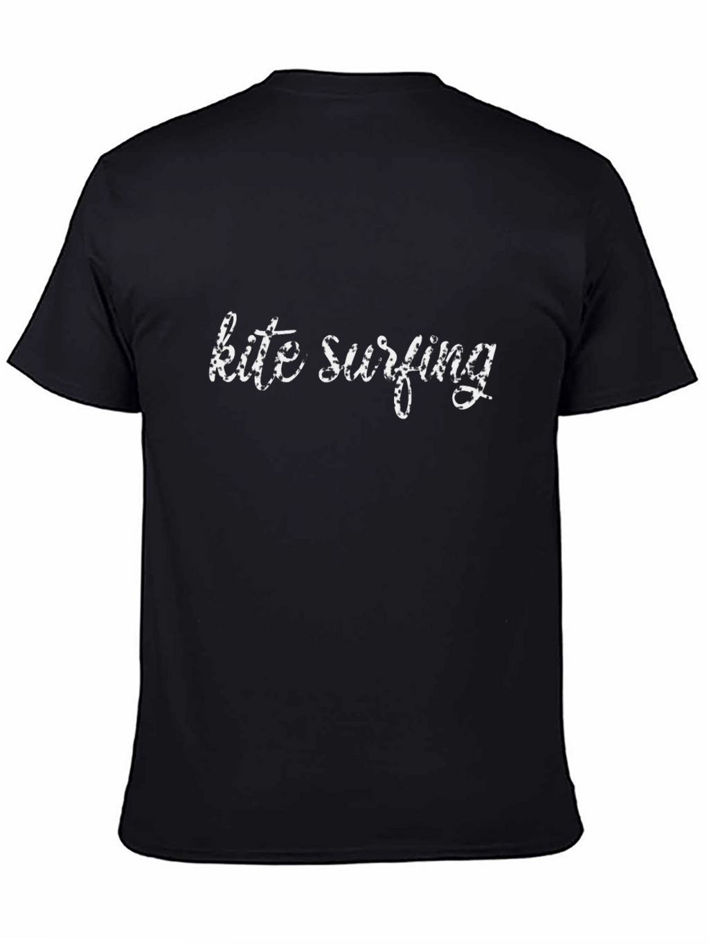 Kite Surfing Graphic Tee - Black Cotton T-Shirt