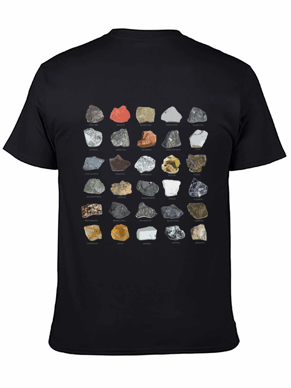 Geology Rocks T-Shirt - Minerals Pattern Tee