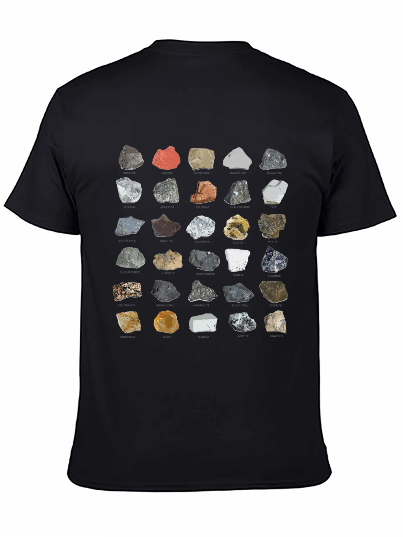 Geology Rocks T-Shirt - Minerals Pattern Tee