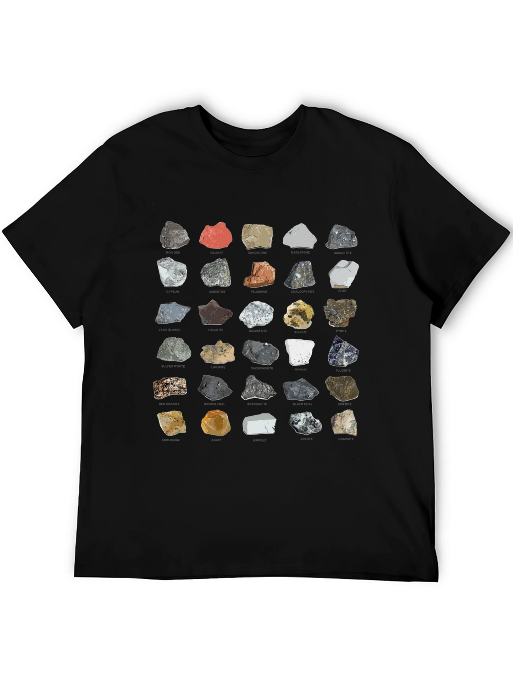 Geology Rocks T-Shirt - Minerals Pattern Tee