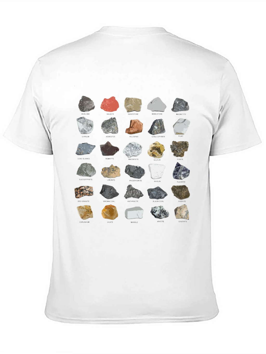 Geology Rocks T-Shirt - Minerals Pattern Tee