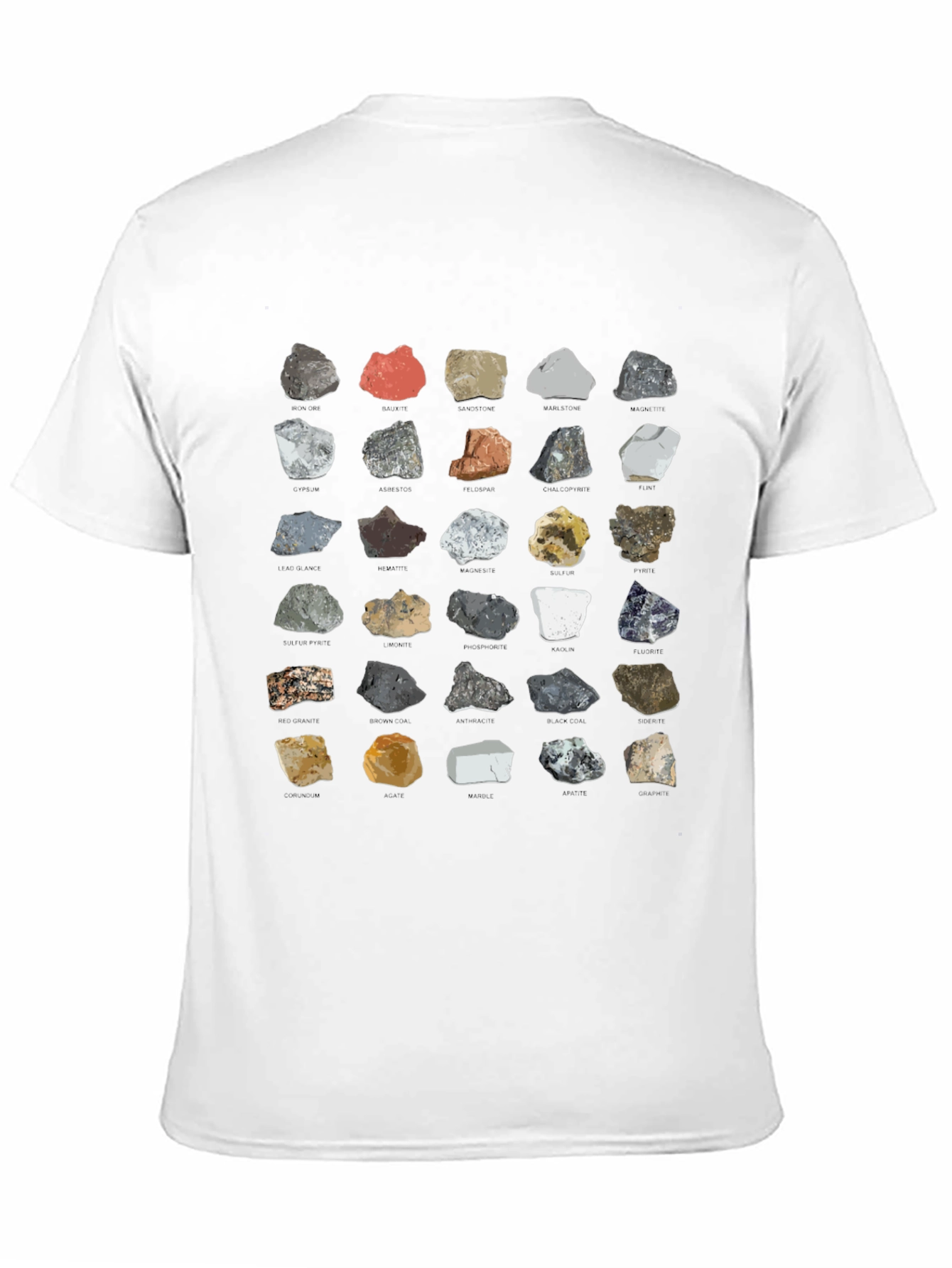 Geology Rocks T-Shirt - Minerals Pattern Tee