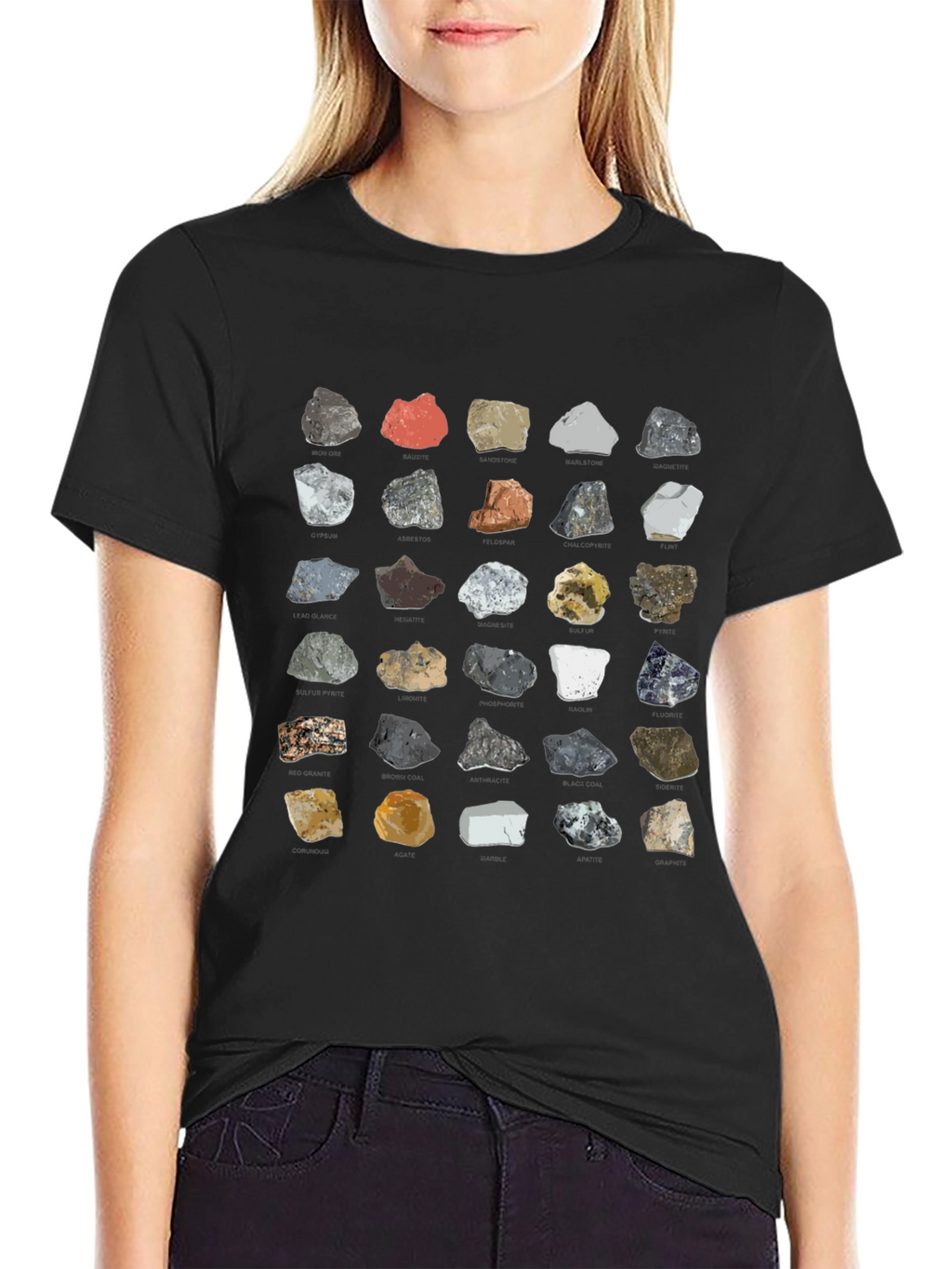 Geology Rocks T-Shirt - Minerals Pattern Tee