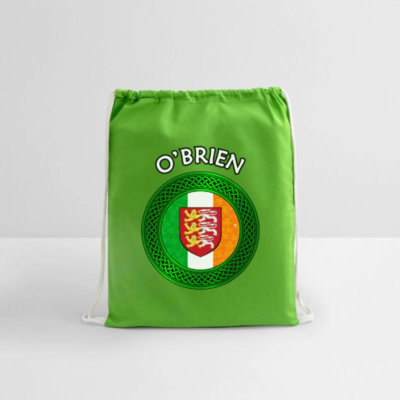 O'Brien Coat of Arms on Shamrock Irish Flag