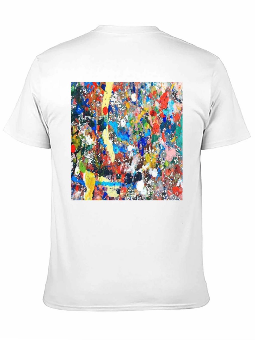Abstract Art Splatter Print Black T-Shirt