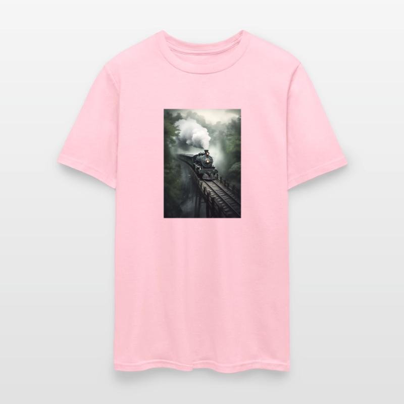 Old train on the bridge. Train travel