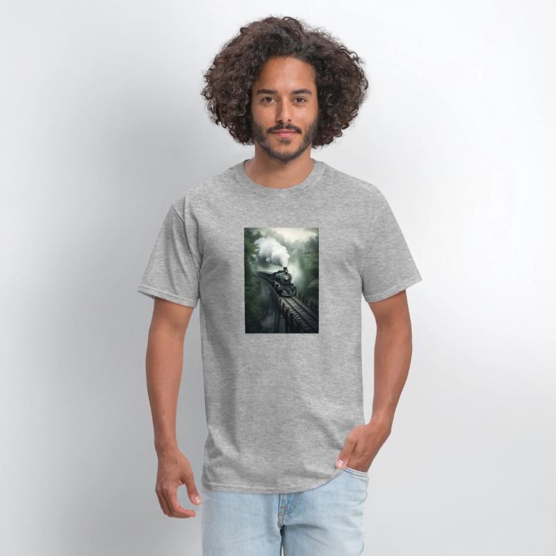 Old train on the bridge. Train travel