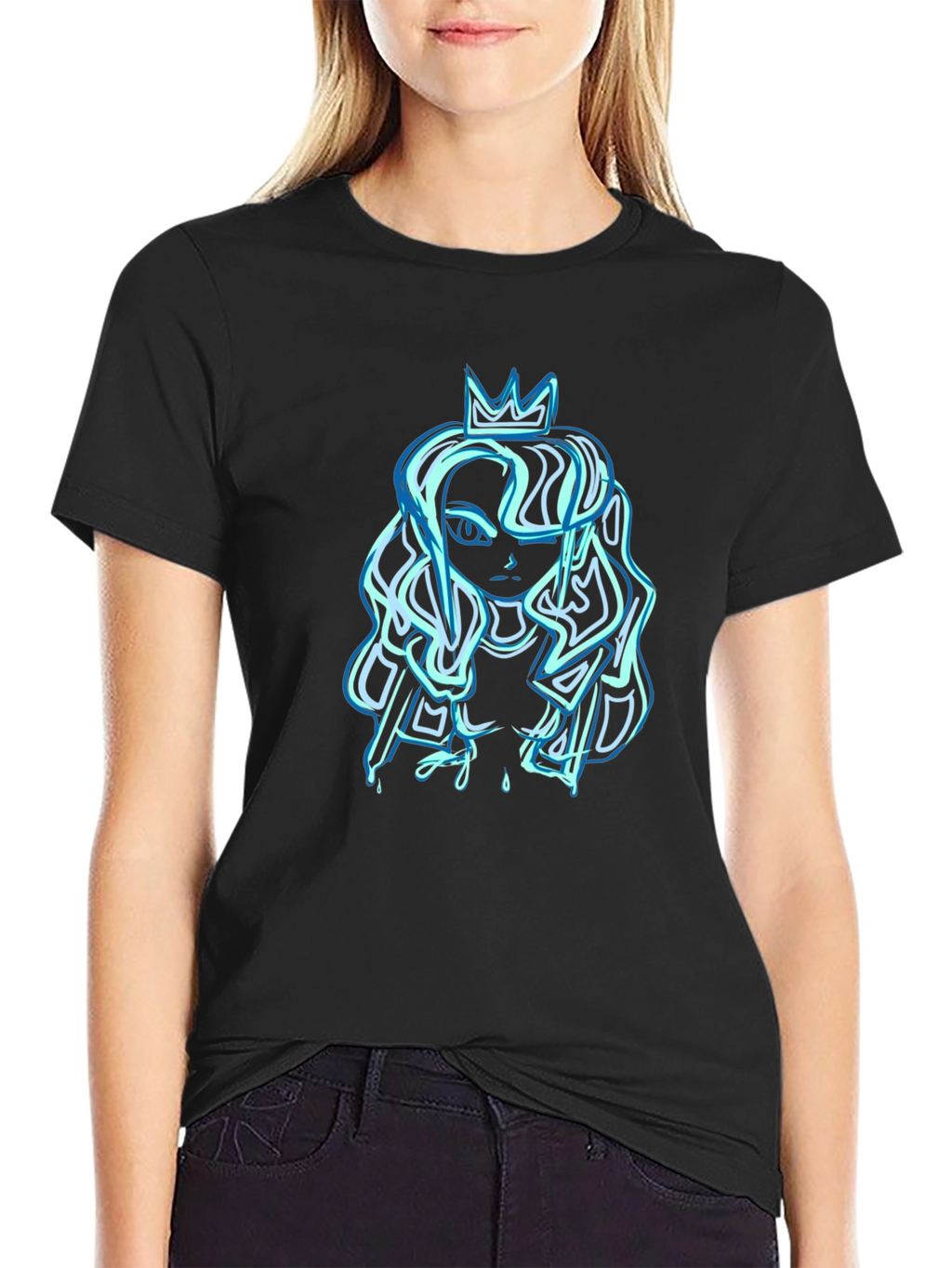 Queen Graphic T-Shirt - Black Cotton Tee