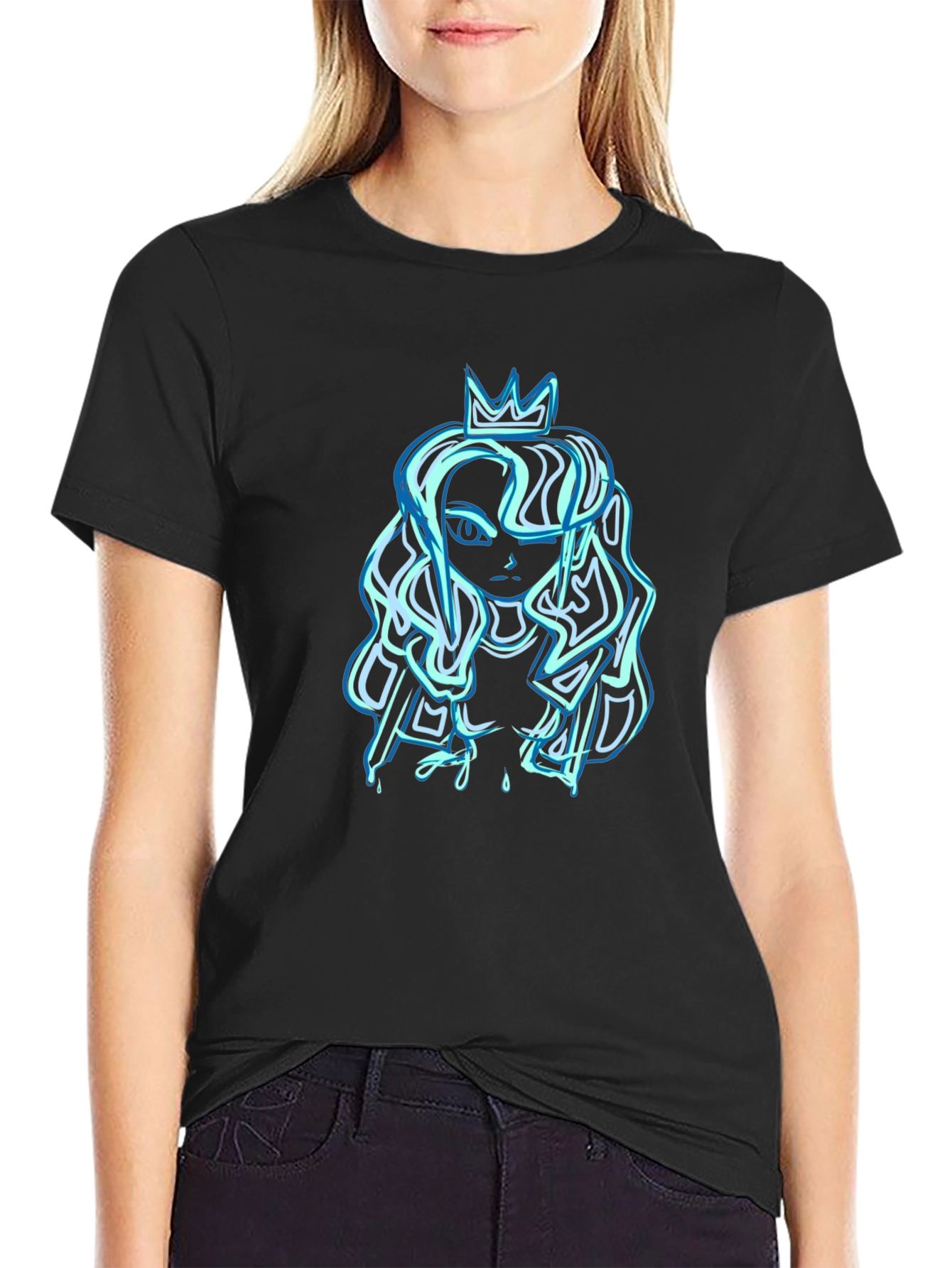 Queen Graphic T-Shirt - Black Cotton Tee