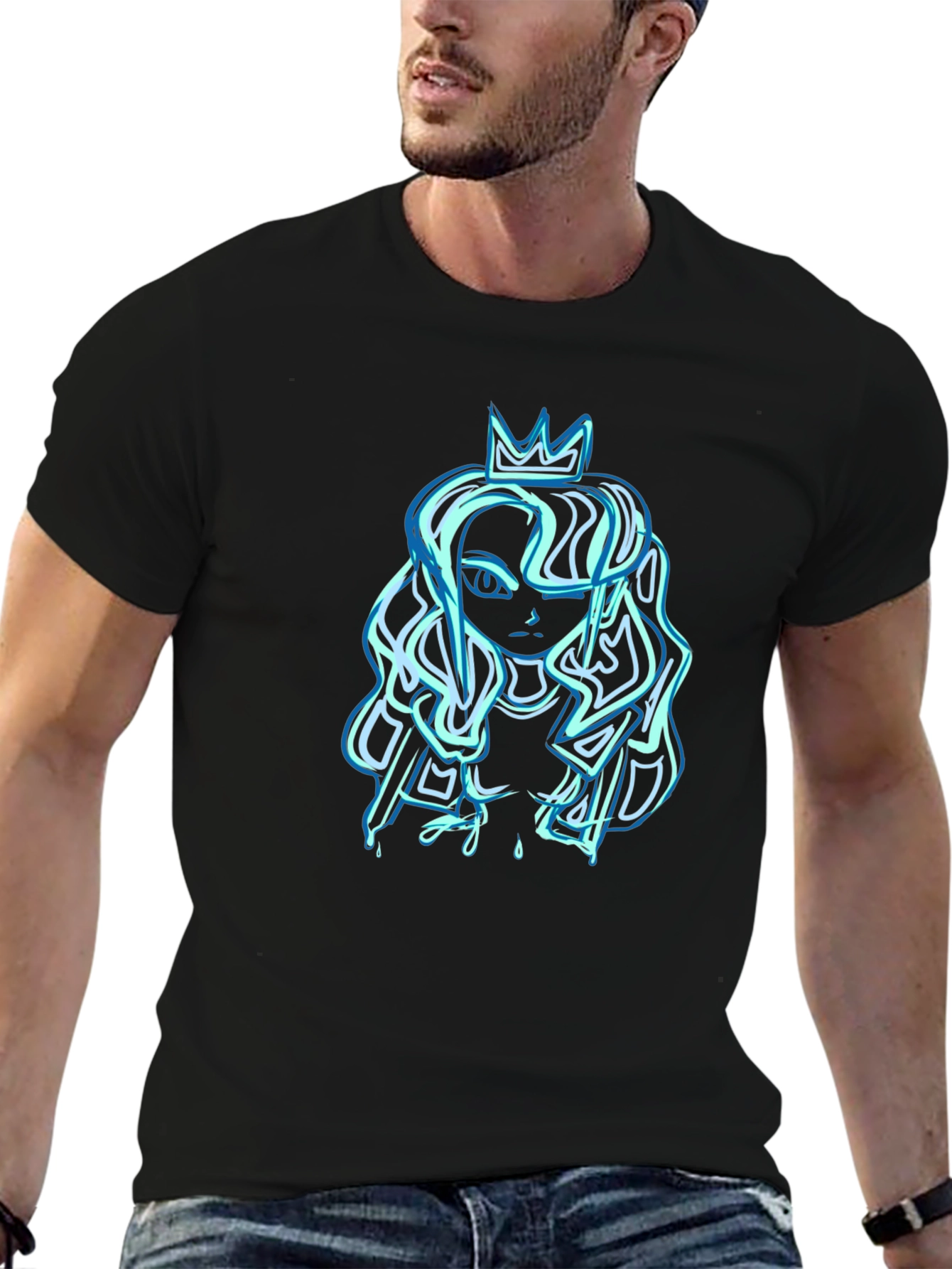 Queen Graphic T-Shirt - Black Cotton Tee