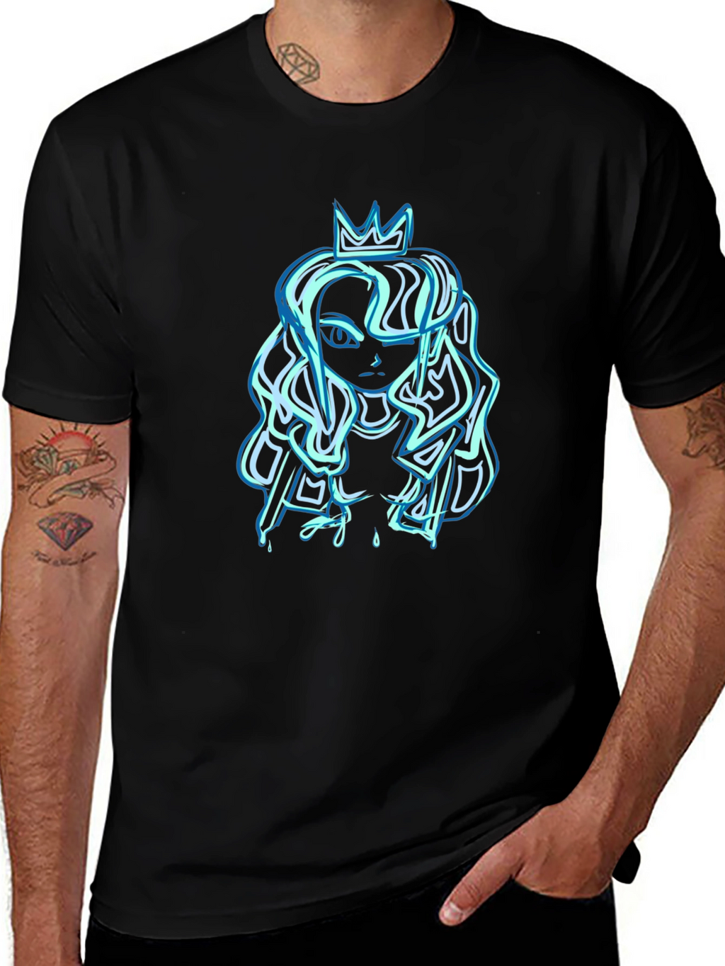 Queen Graphic T-Shirt - Black Cotton Tee