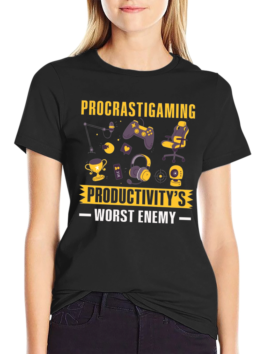 Procrastigaming T-Shirt: Productivitys Worst Enemy!