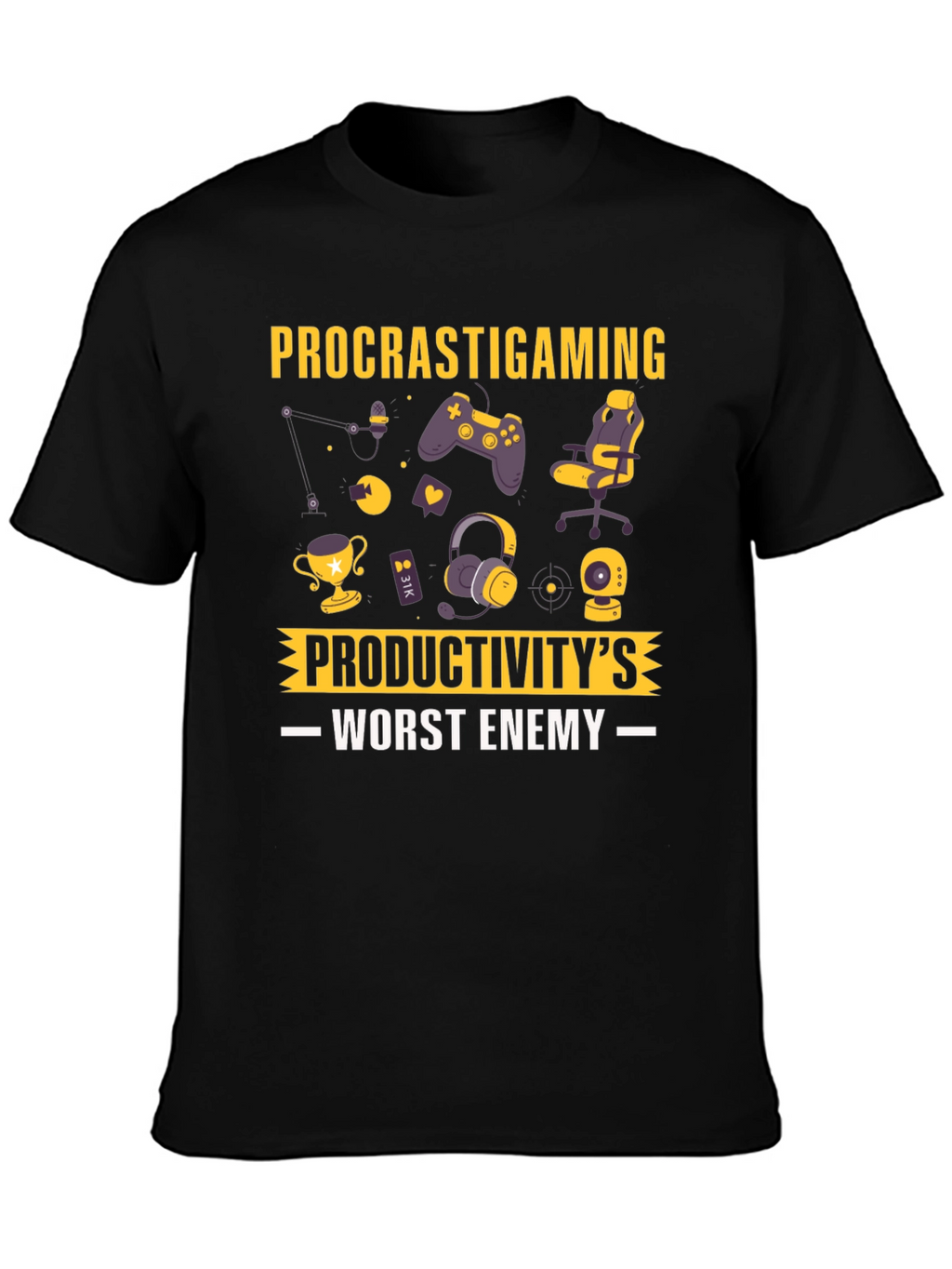 Procrastigaming T-Shirt: Productivitys Worst Enemy!