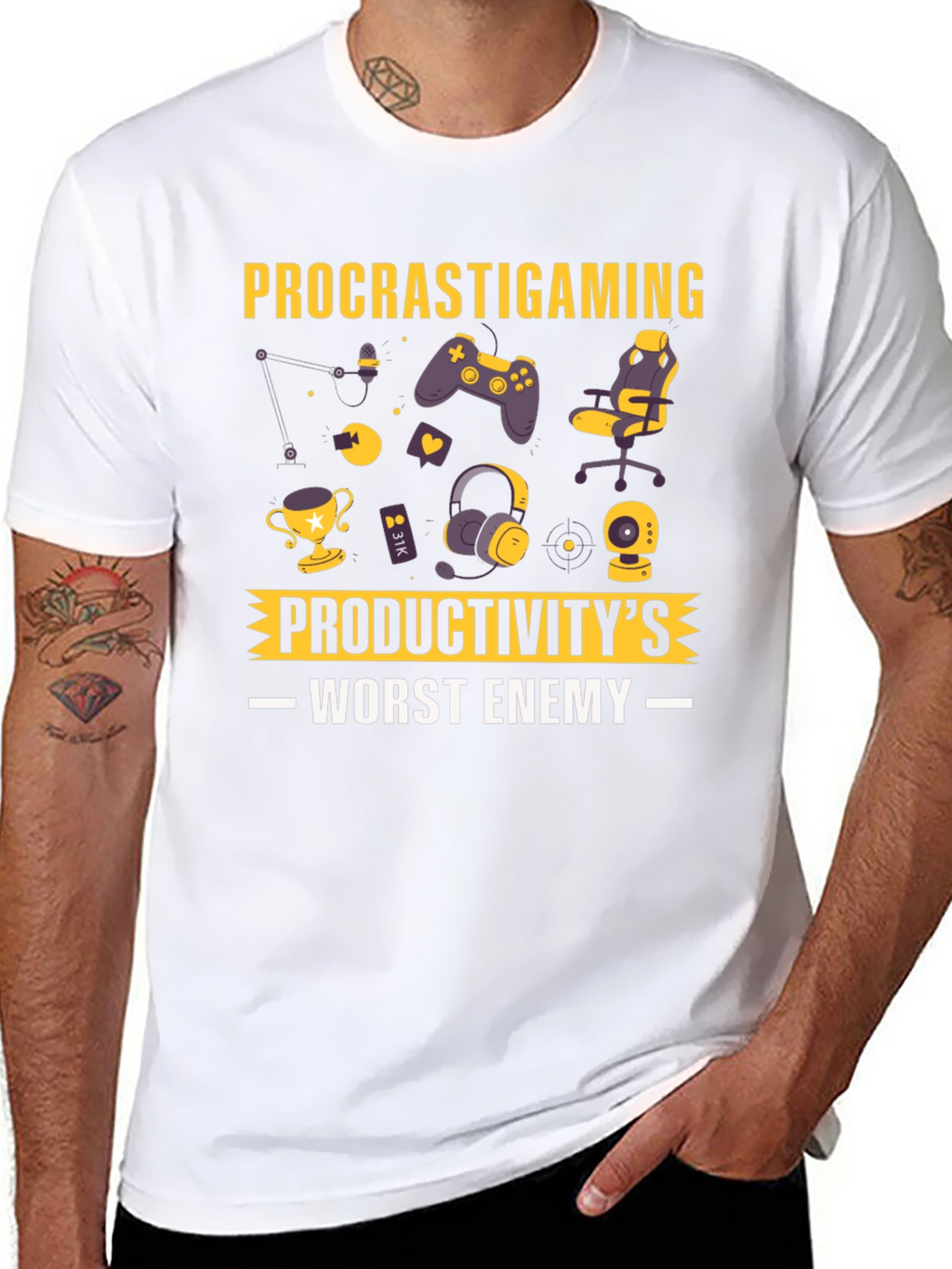 Procrastigaming T-Shirt: Productivitys Worst Enemy!