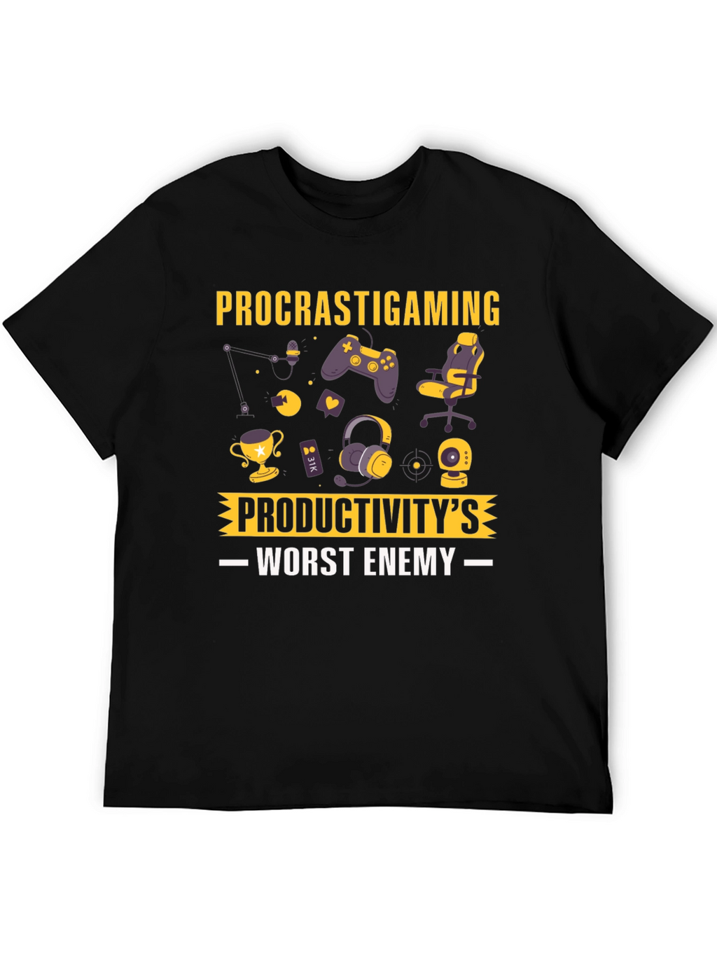 Procrastigaming T-Shirt: Productivitys Worst Enemy!