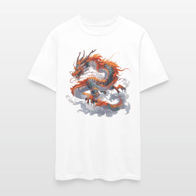 Orange Chinese dragon