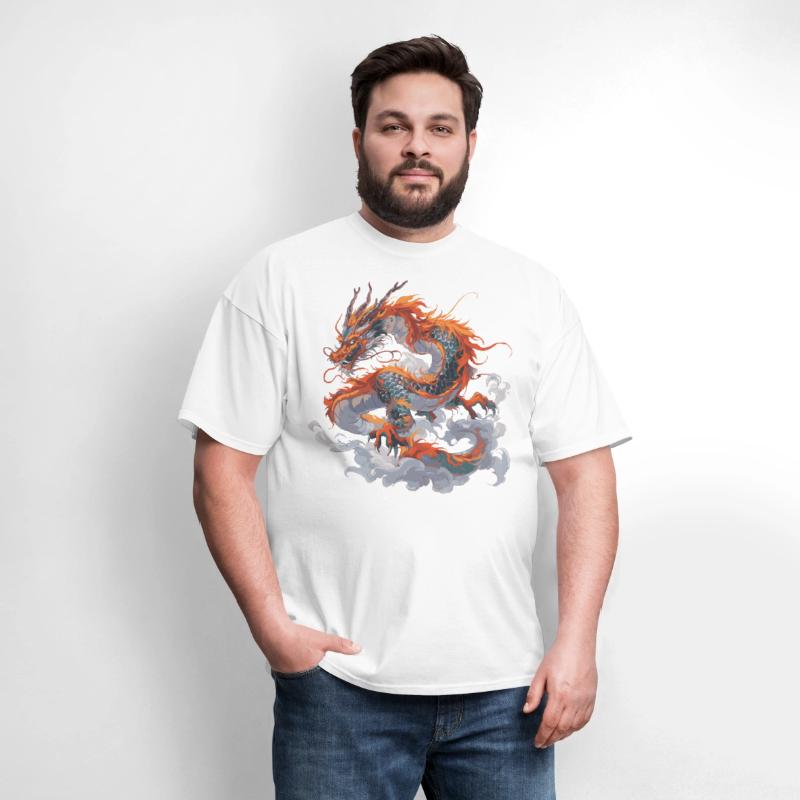 Orange Chinese dragon