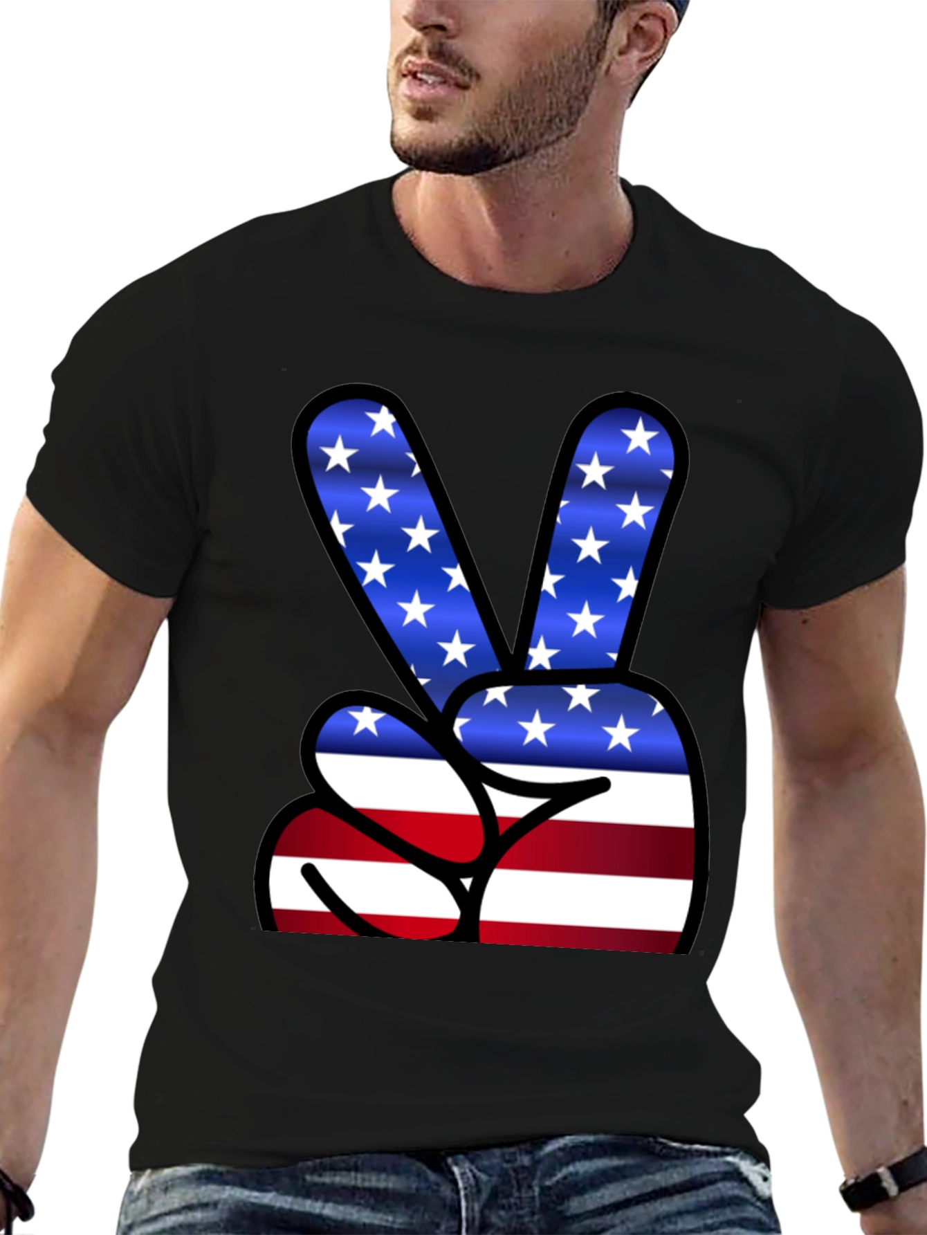 Peace Sign USA Flag T-Shirt