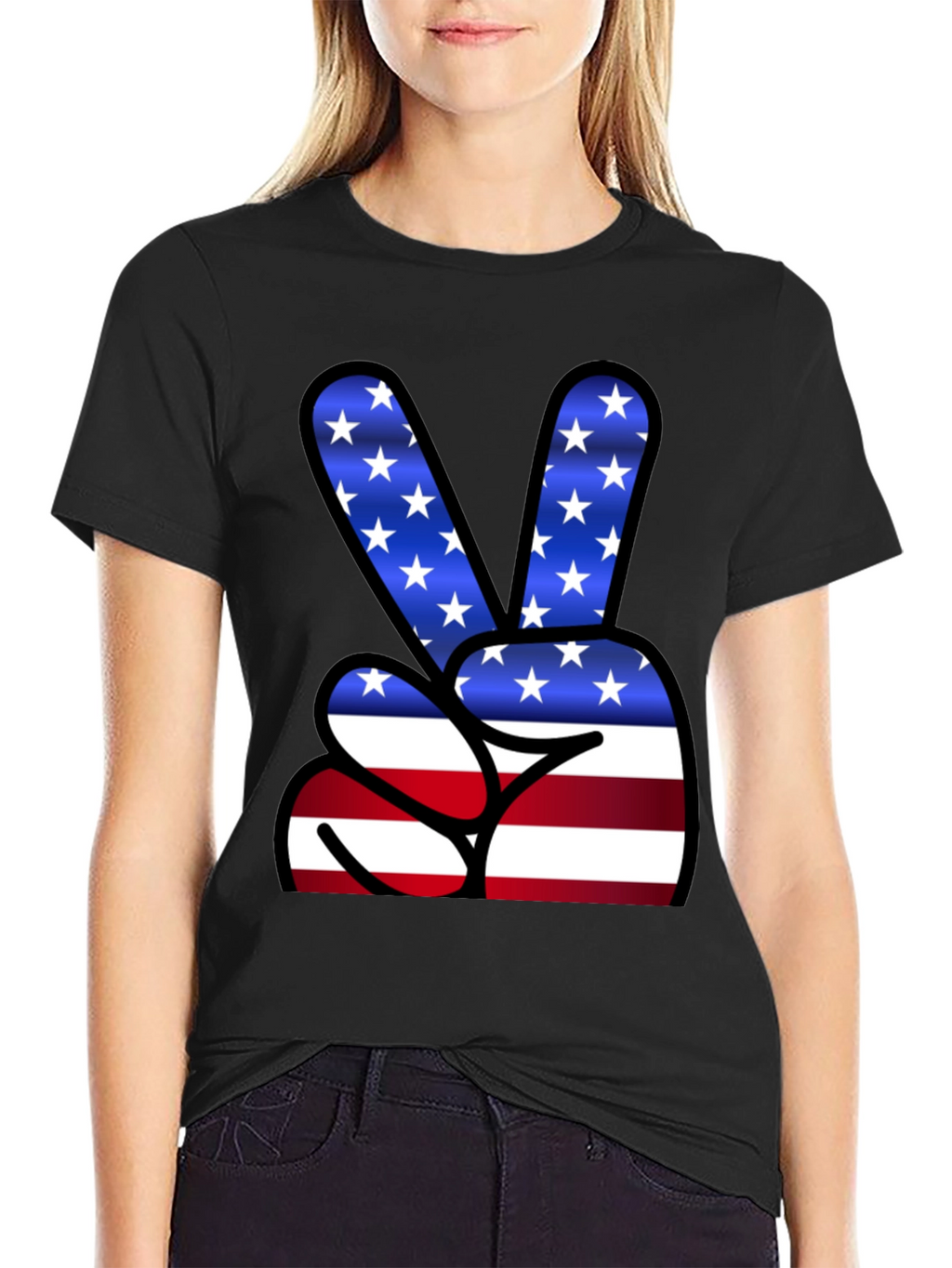 Peace Sign USA Flag T-Shirt