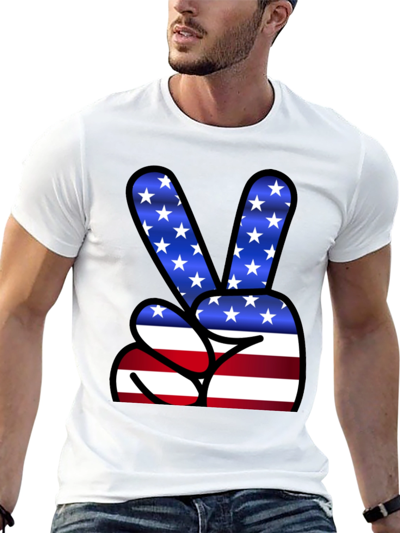 Peace Sign USA Flag T-Shirt