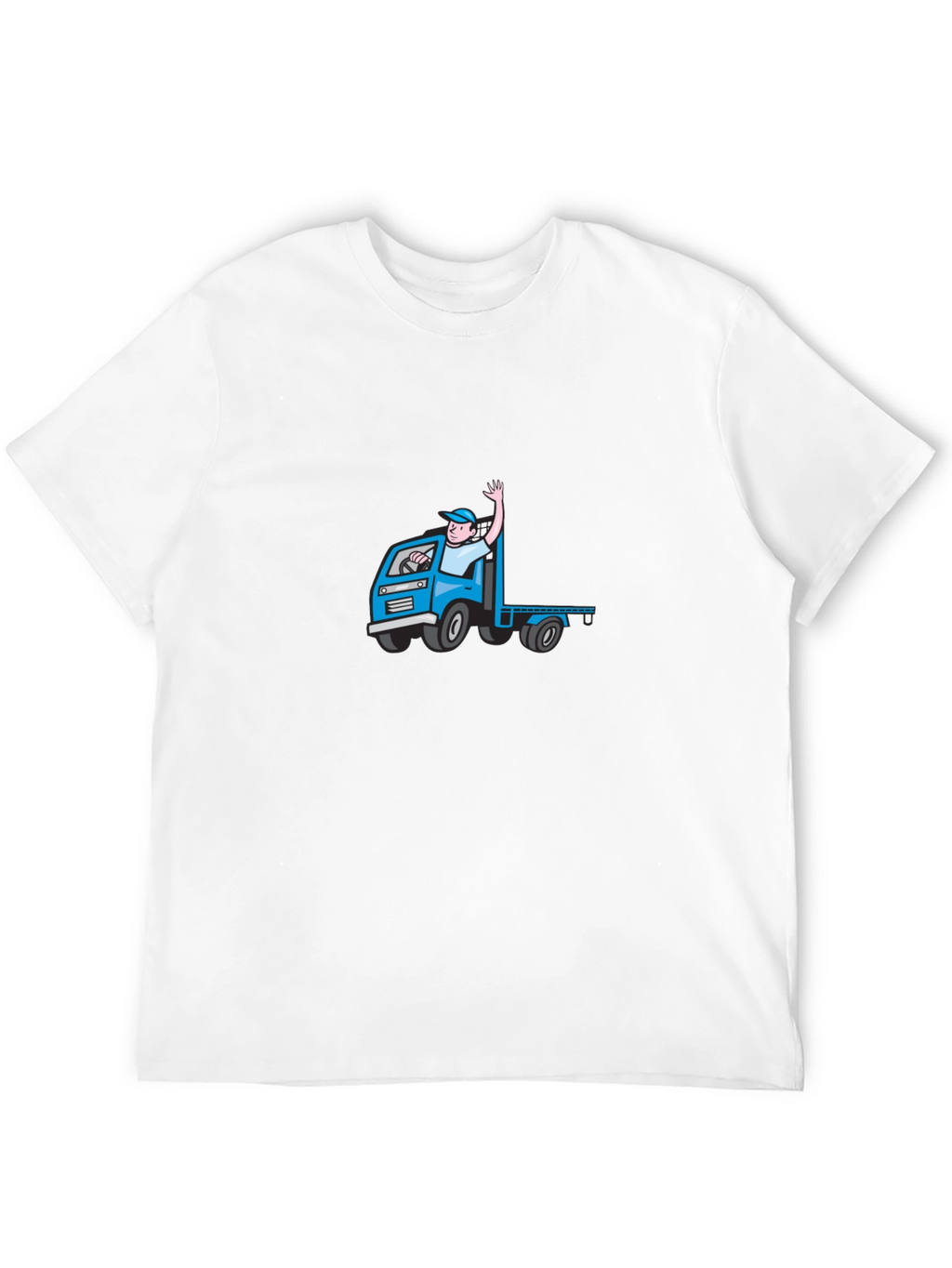 Cartoon Truck Driver Black Tee