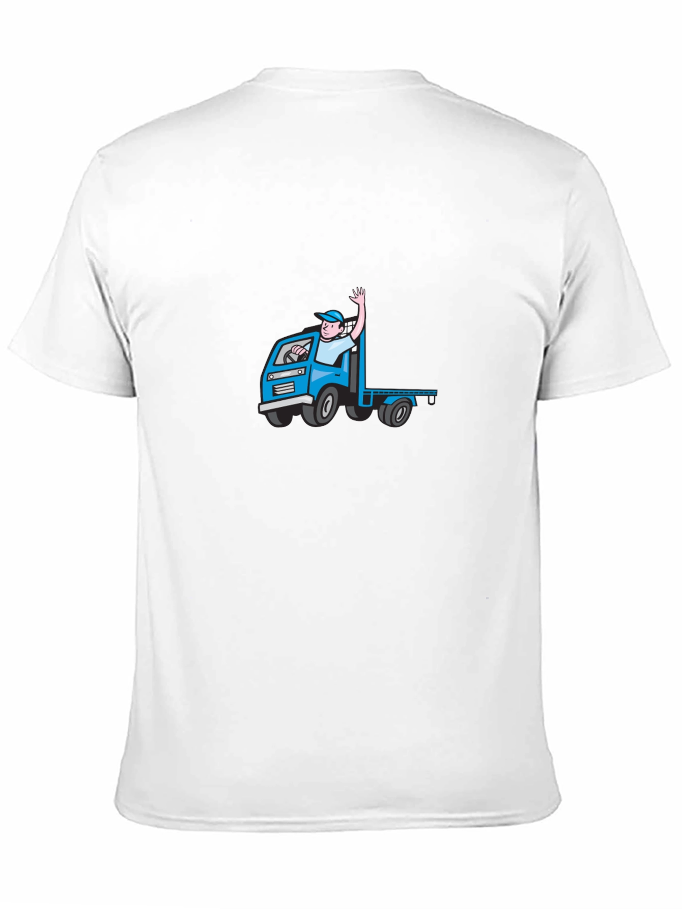 Cartoon Truck Driver Black Tee