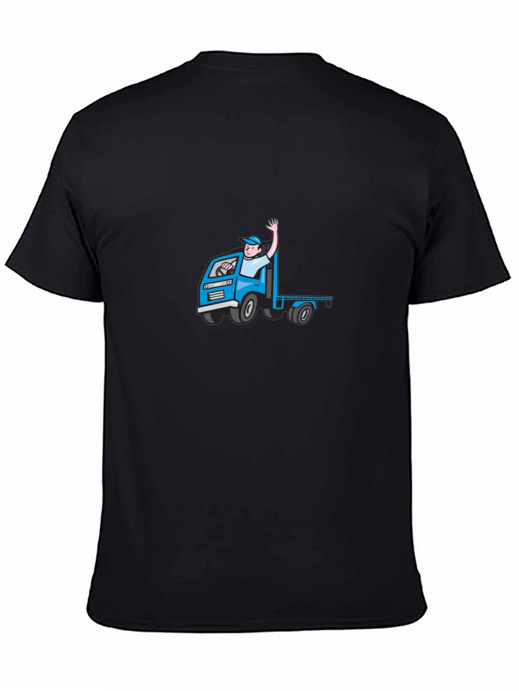 Cartoon Truck Driver Black Tee