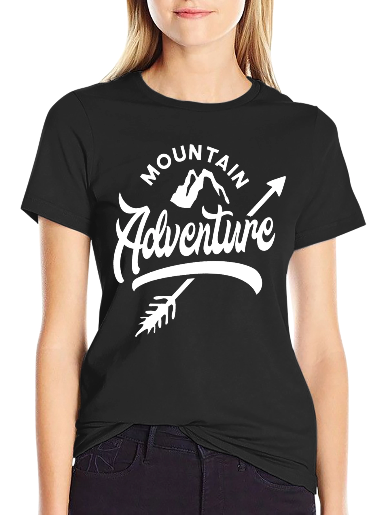 Mountain Adventure Black Graphic Tee