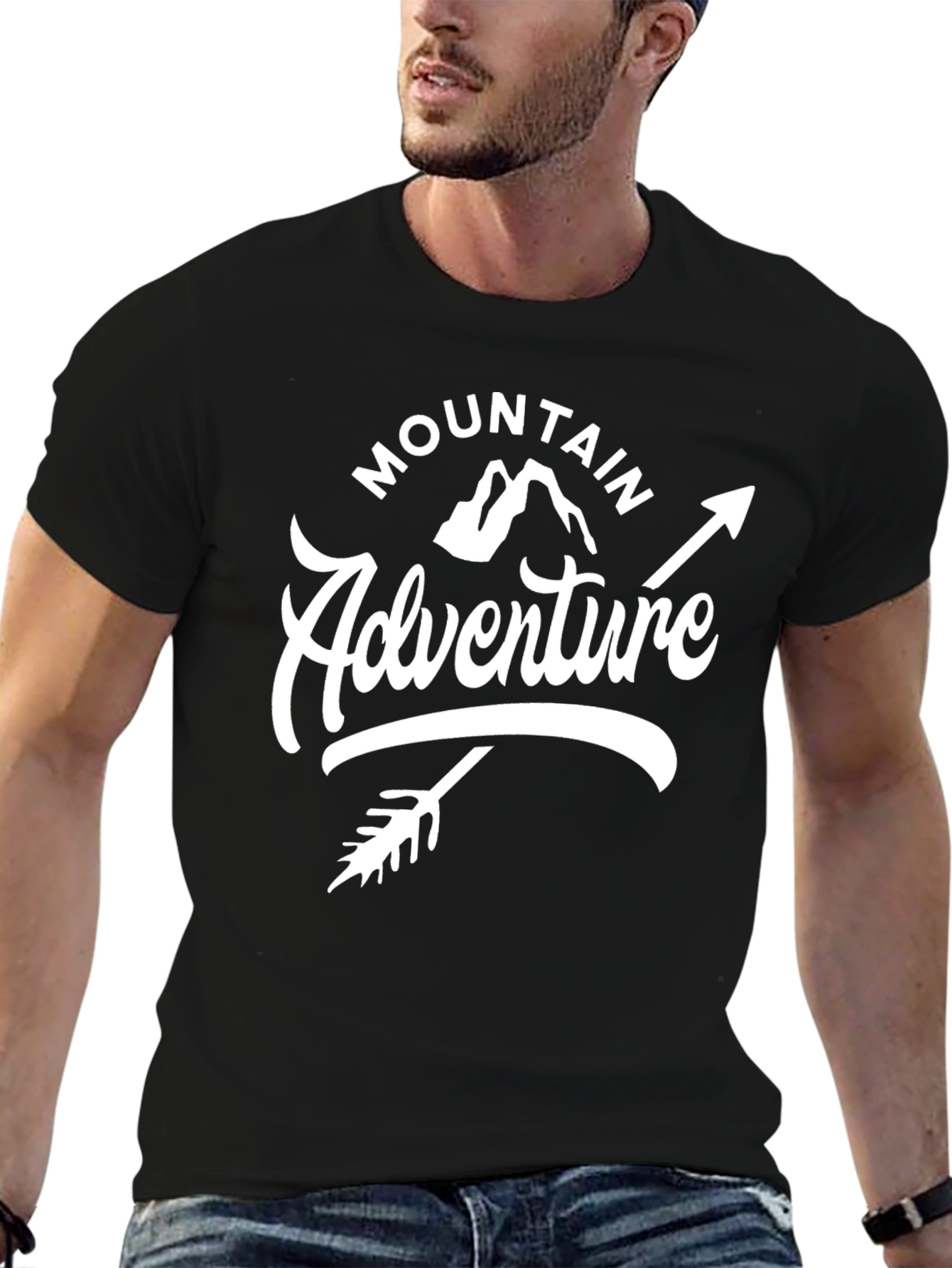 Mountain Adventure Black Graphic Tee