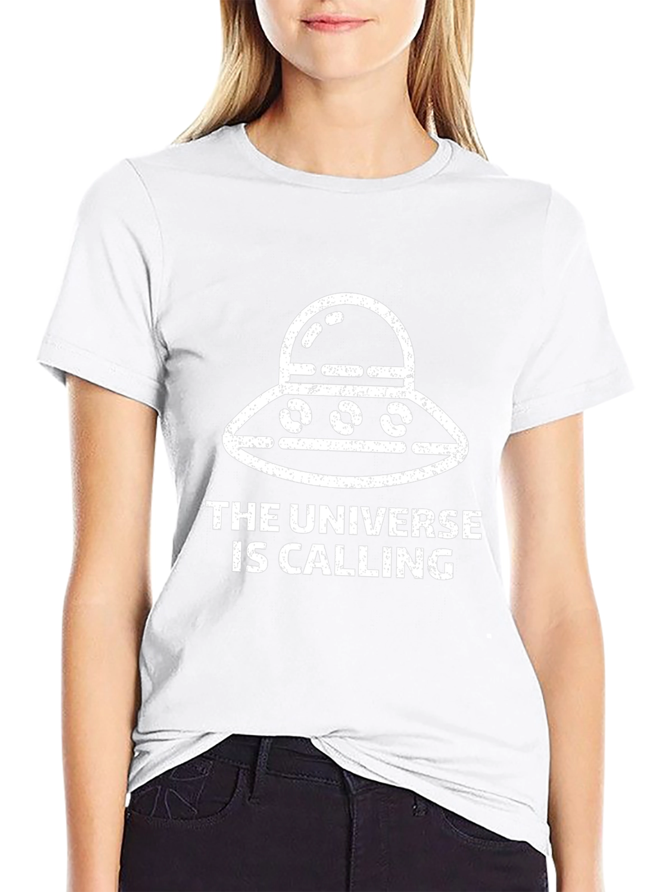 Universe Calling Graphic T-Shirt - Black