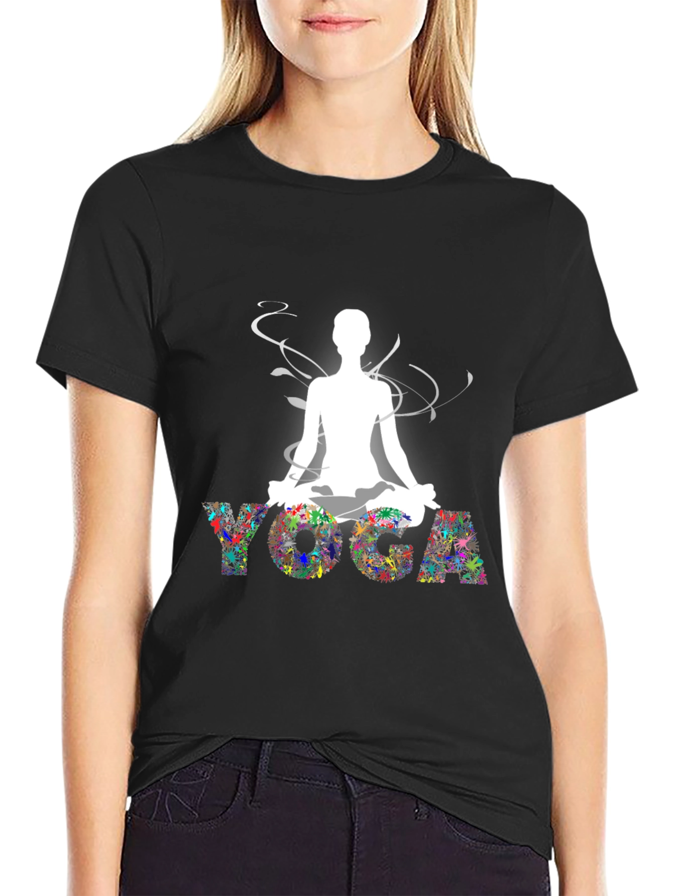 Yoga Graphic Black T-Shirt