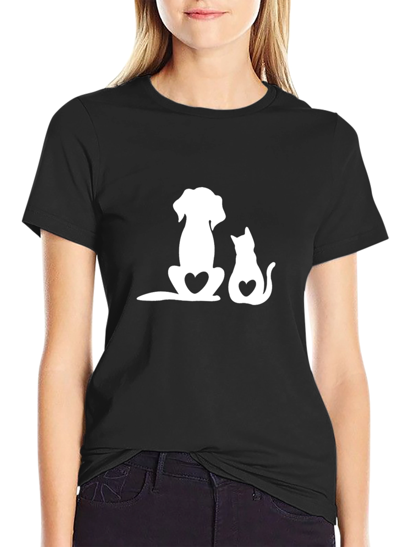 Dog & Cat Lover Heart Tee - Unisex Soft Cotton Blend