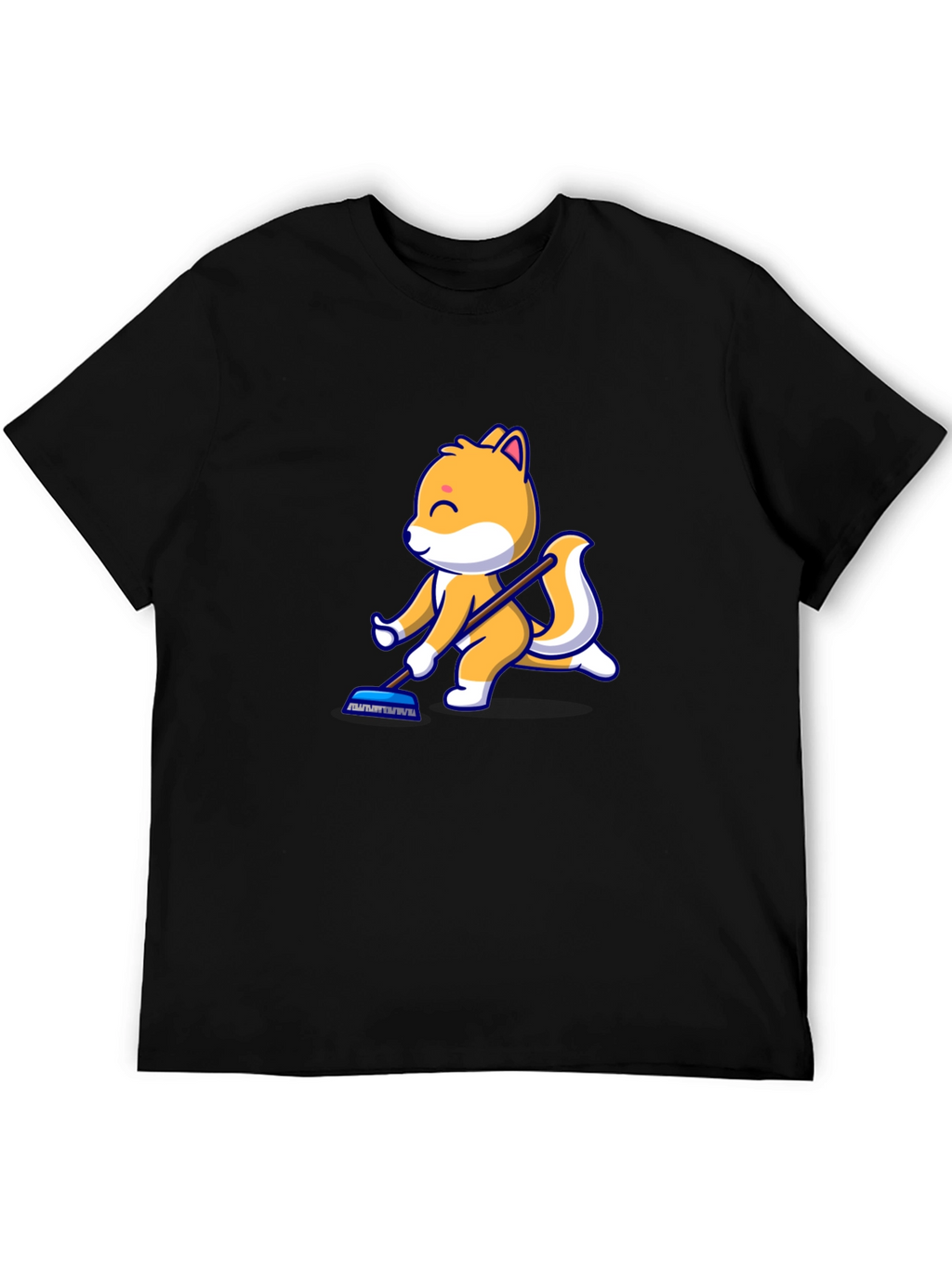 Cartoon Squirrel T-Shirt - Black