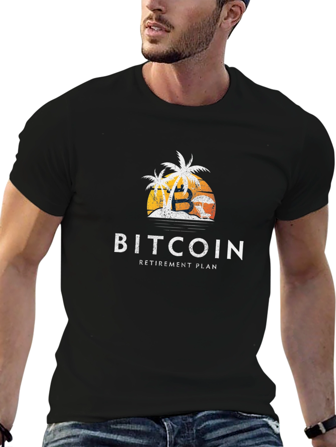 Bitcoin Retirement Plan Graphic Tee - Black