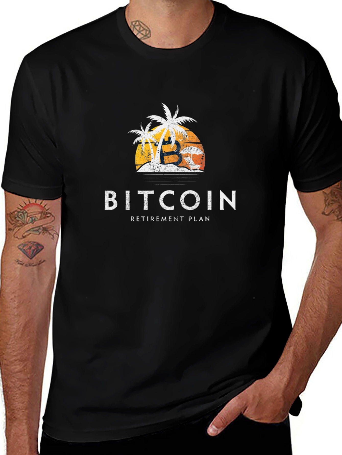 Bitcoin Retirement Plan Graphic Tee - Black