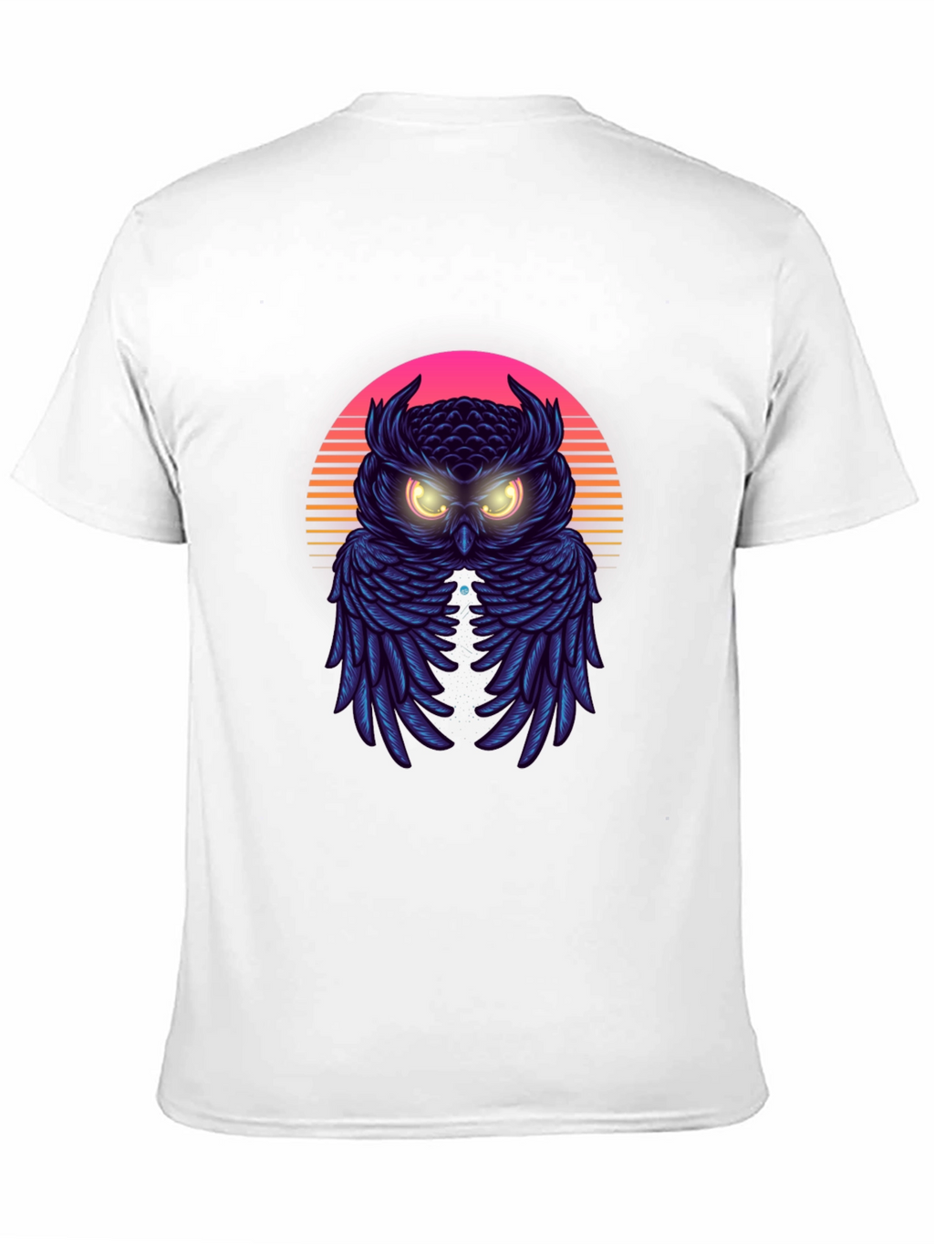Retro Owl Graphic Tee - Synthwave Style T-Shirt