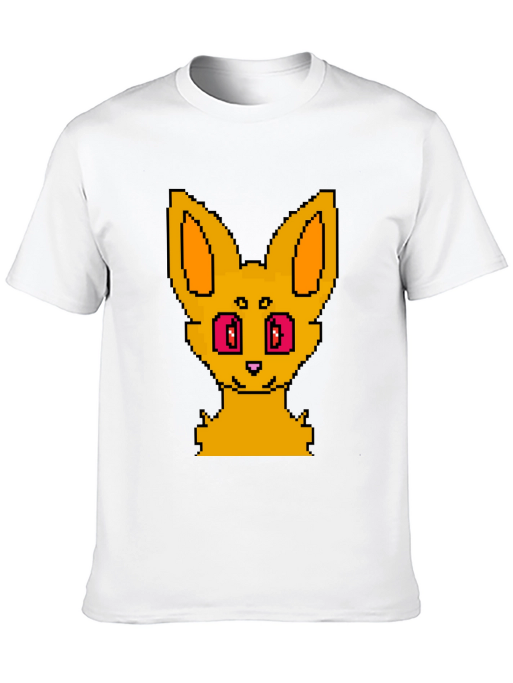 Pixel Art Fox Graphic Tee - Unisex Black T-Shirt