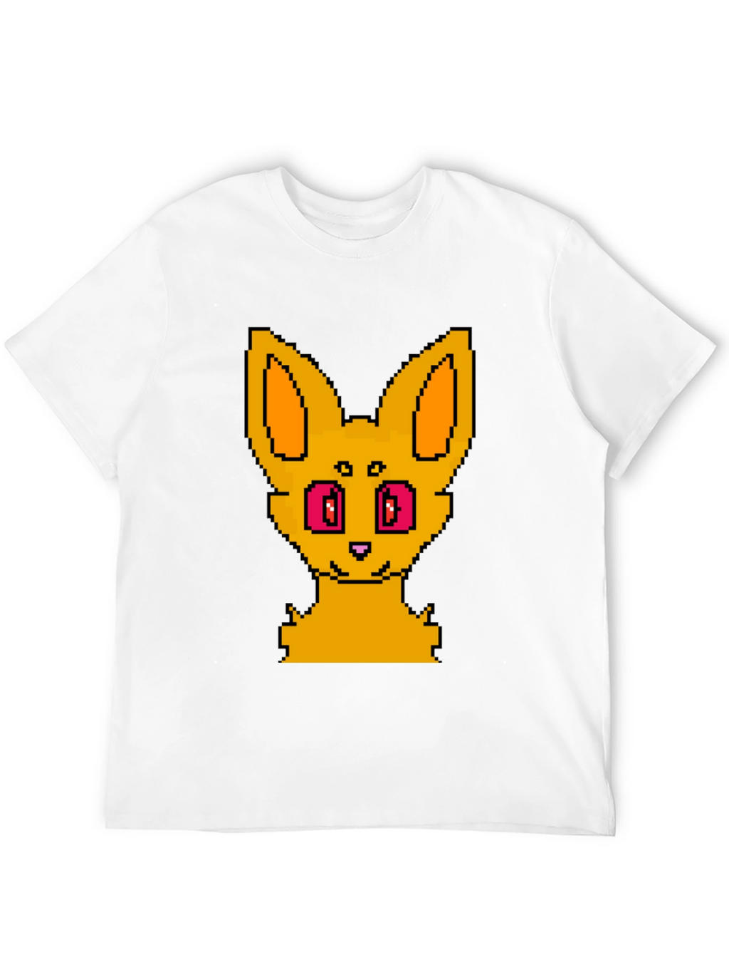 Pixel Art Fox Graphic Tee - Unisex Black T-Shirt