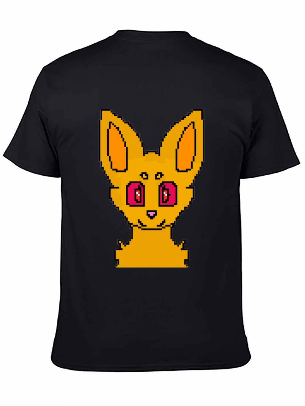 Pixel Art Fox Graphic Tee - Unisex Black T-Shirt
