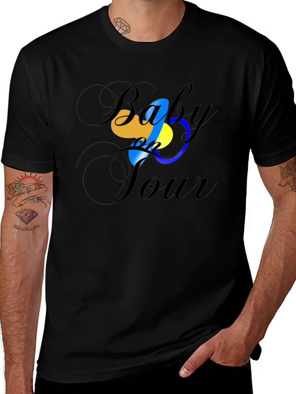 Baby on Tour - Black T-Shirt