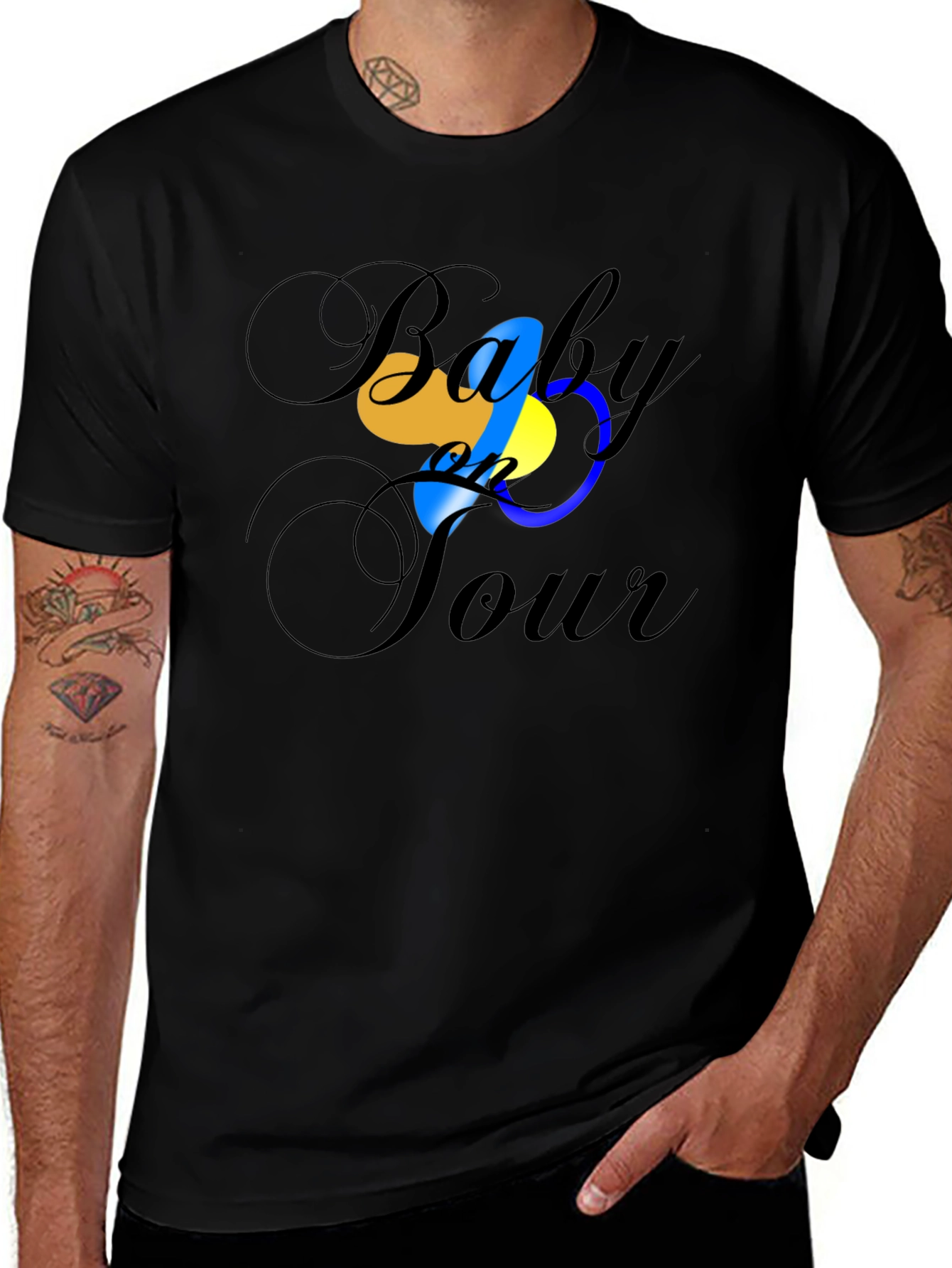 Baby on Tour - Black T-Shirt