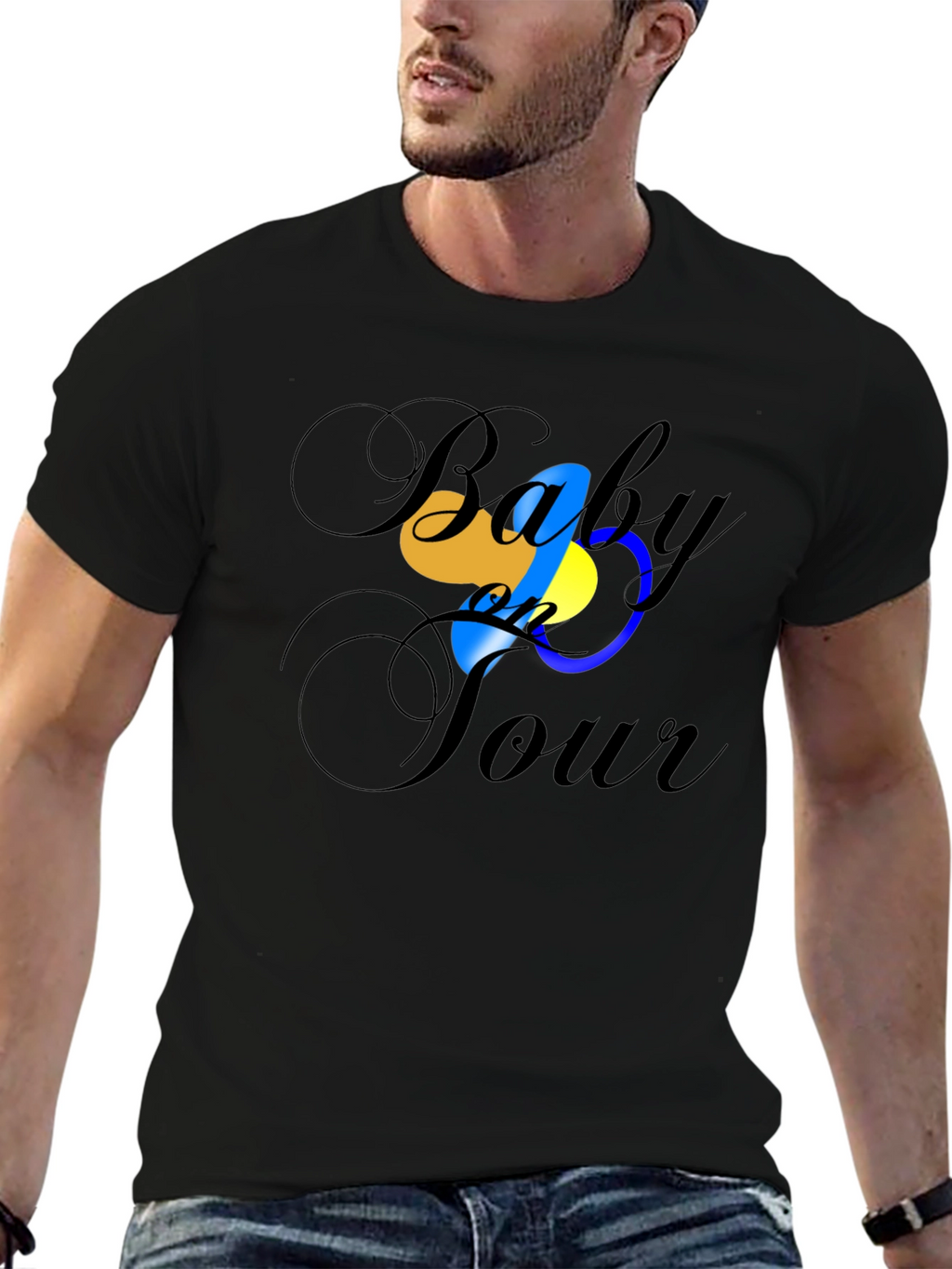 Baby on Tour - Black T-Shirt