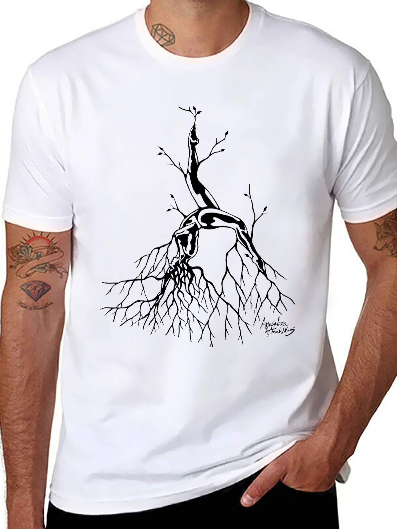 Unique Tree Graphic Tee - Stylish Black Cotton Shirt