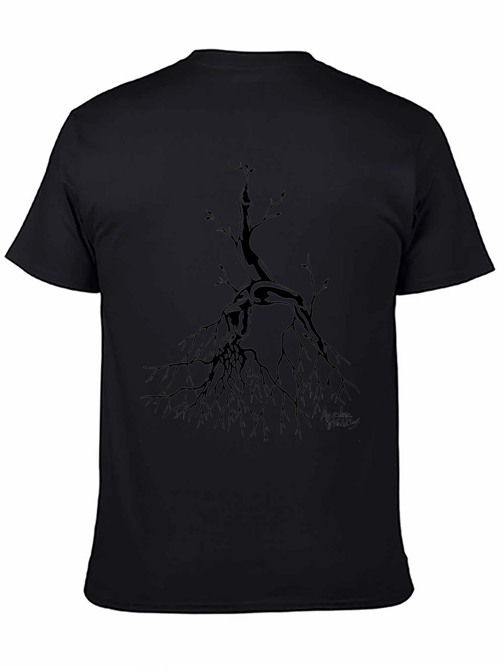 Unique Tree Graphic Tee - Stylish Black Cotton Shirt