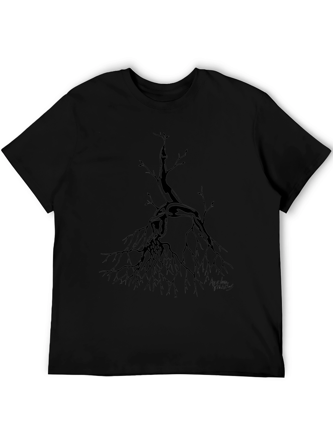 Unique Tree Graphic Tee - Stylish Black Cotton Shirt