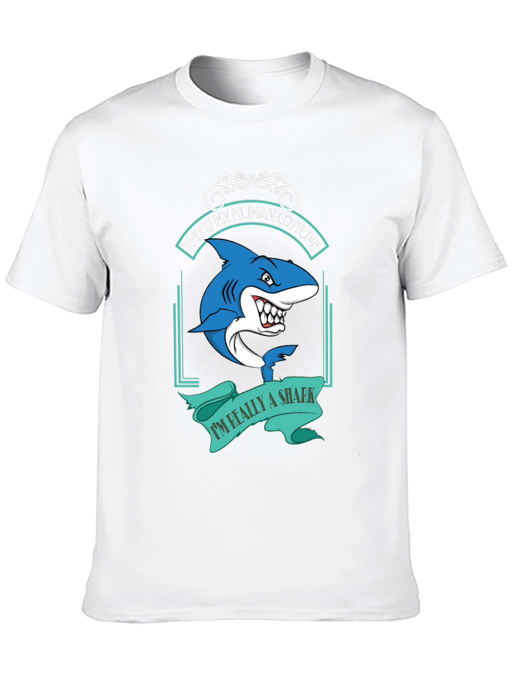 Shark Costume T-Shirt - Funny Halloween Tee